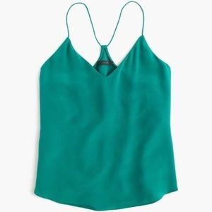J.Crew green silk cami